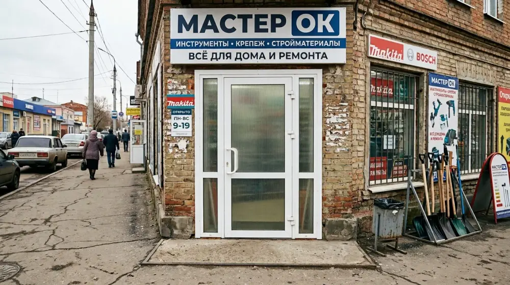 Алюминиевые входные группы под ключ — вид сбоку
