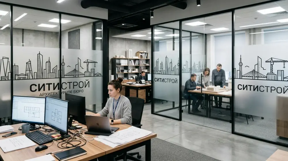 Офисные двери из стекла на заказ — готовый объект